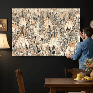 Native American Indian Wall Art Canvas Print - Abstract