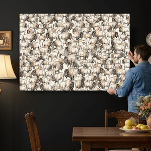 American Bison Canvas Print - Abstract Buffalo Wall Art