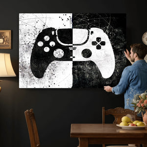 Abstract Gaming Controller Wall Art Canvas Print