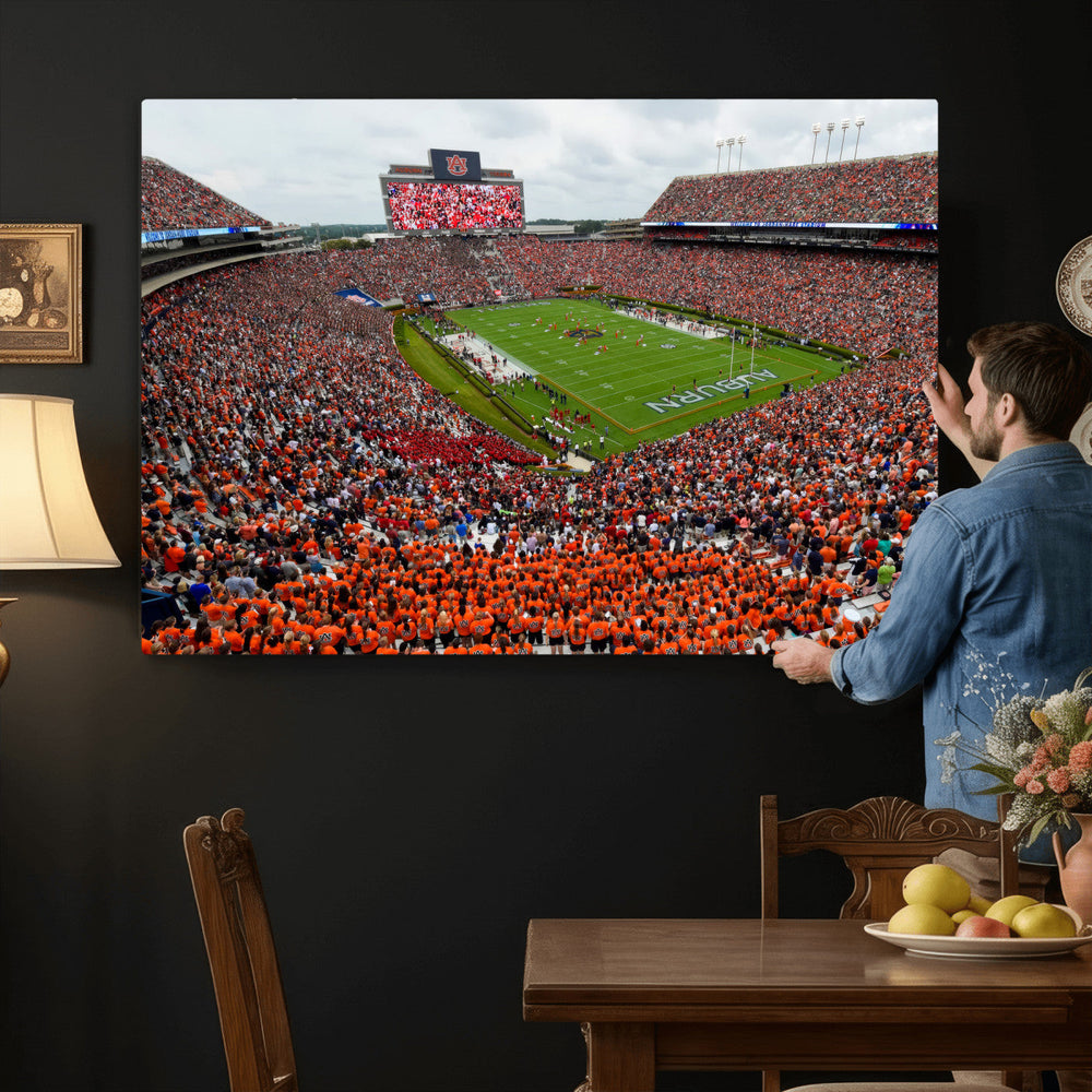 Auburn Stadium Wall Art Canvas Print, Jordan Hare Stadium