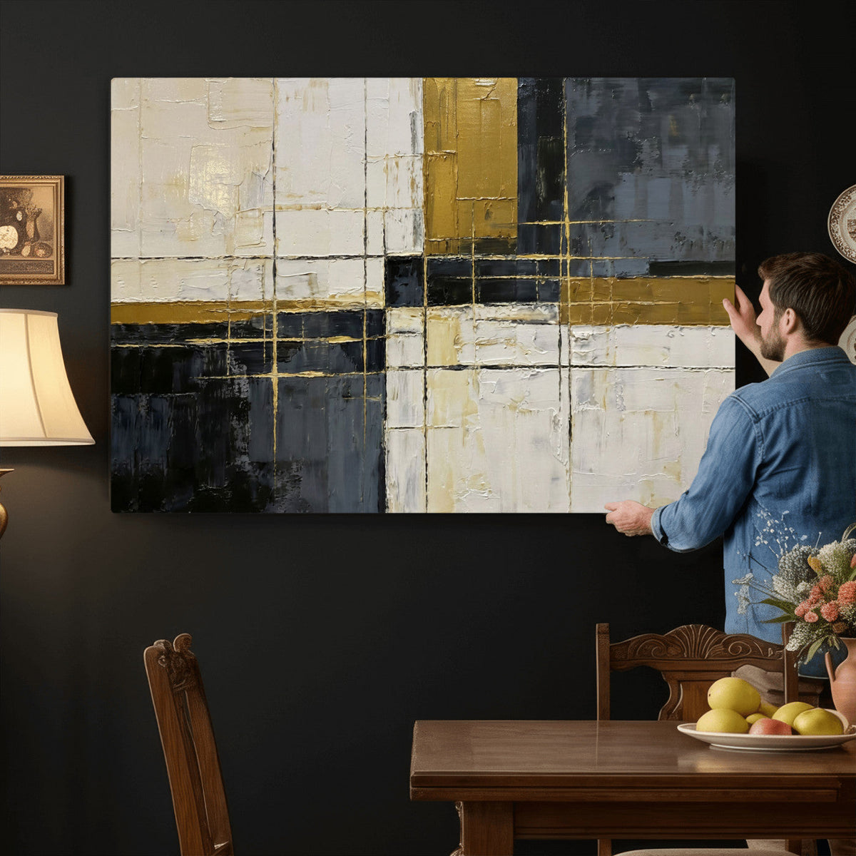 Geometric Abstract Wall Art Canvas Print