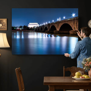 Washington DC Wall Art Canvas Print – Lincoln Memorial Night