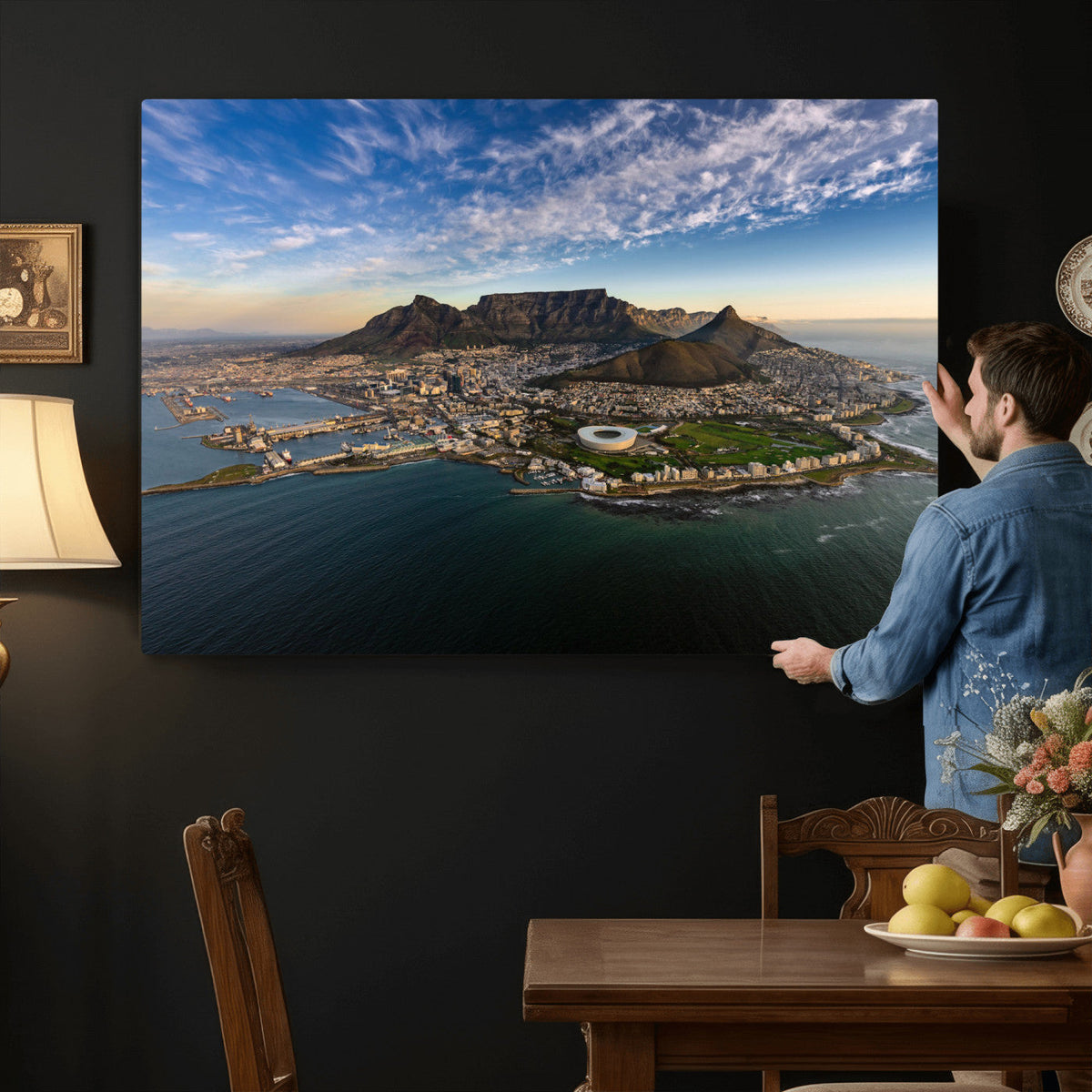 Cape Town Wall Art Canvas Print – Table Mountain Coastal