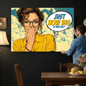 Pop Art Print Bathroom Sign Wall Art Canvas Print — Funny