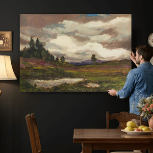 Gustav Macoun Heathland Canvas Print, Czech Landscape Oil