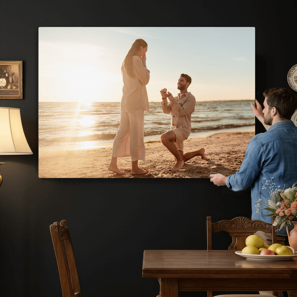 Custom Photo Framed Canvas Wall Art, Personalized Picture Print