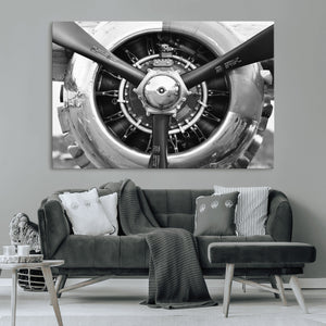 Vintage Airplane Wall Art Canvas Print