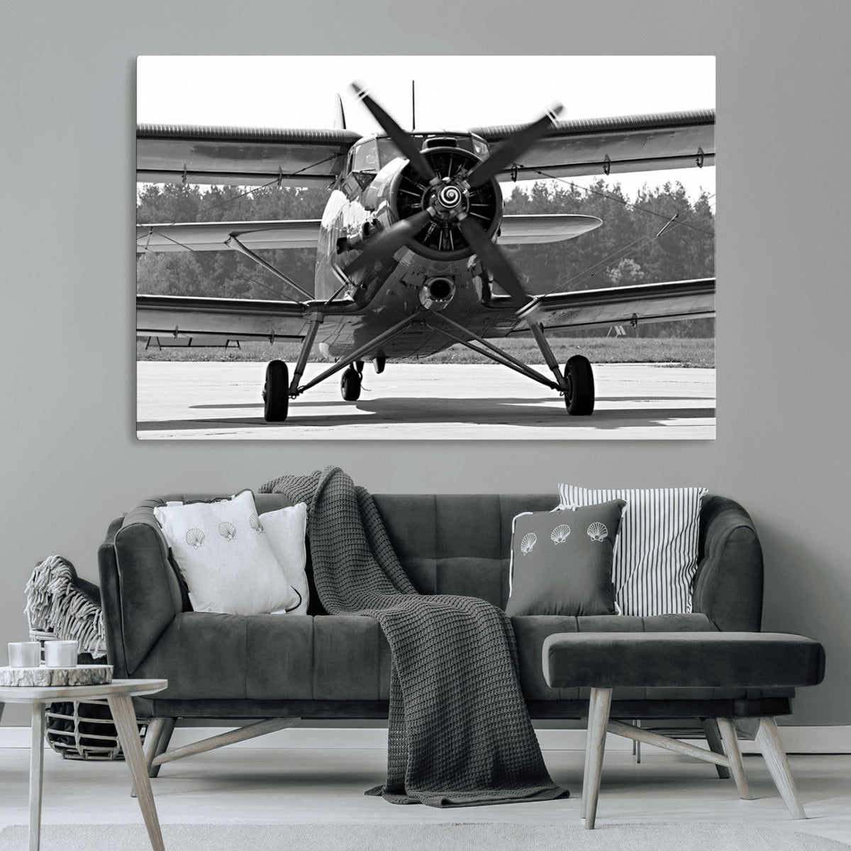 Wall Art Old War Plane Canvas Print