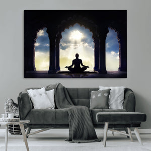 Women and Yoga Wall Art Canvas Print