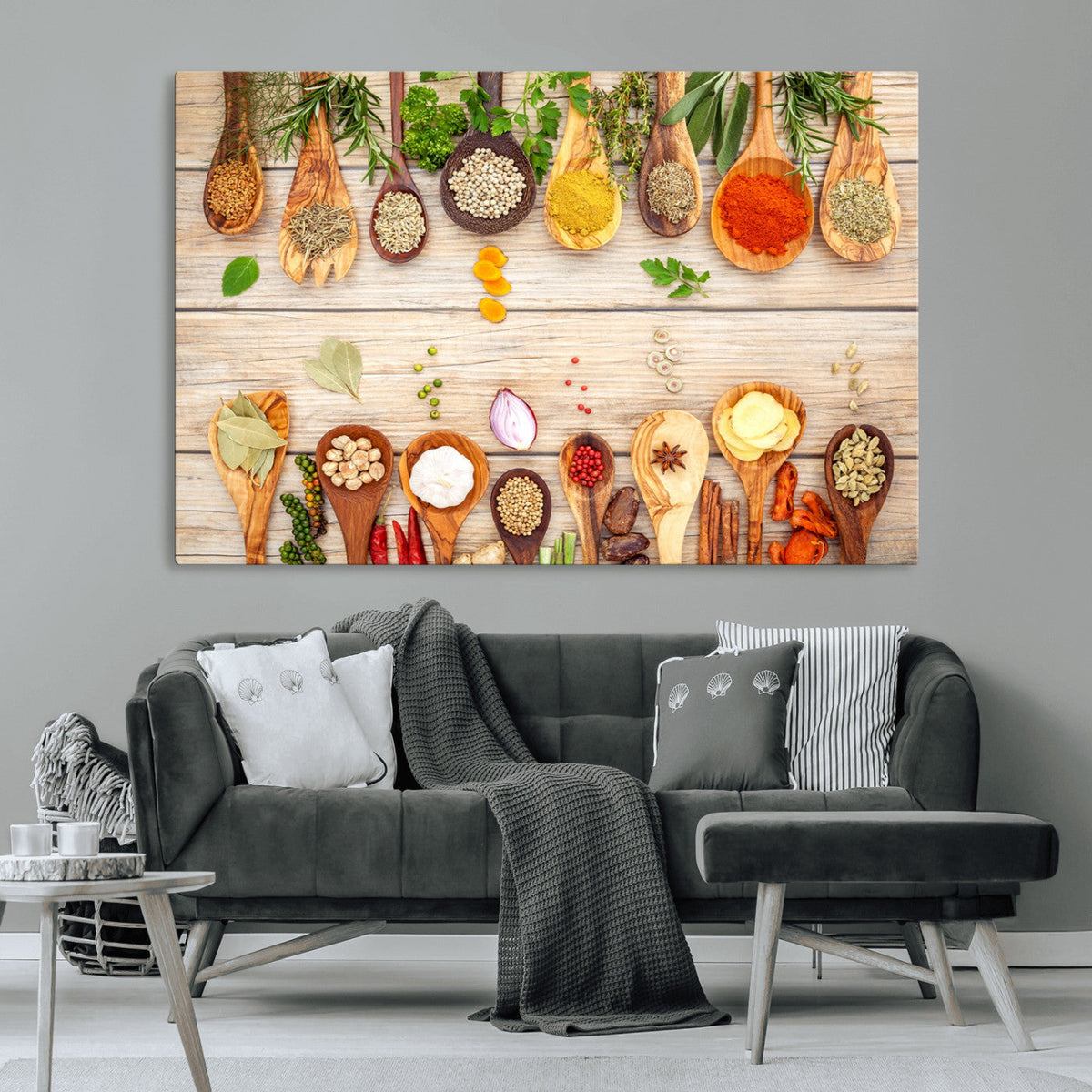 Kitchen Spice on the Table Wall Art, Kitchen Spice Wall Art