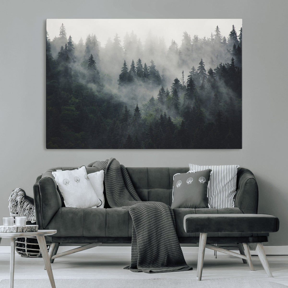 Nature Wall Decor - Serene Triptych Nature Print – Woodland