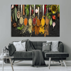 Kitchen Spice Wall Art Canvas Print