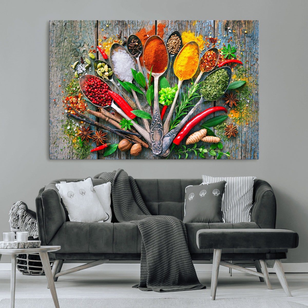 Spoonful of Spices Cooking Wall Art Canvas Print - Vibrant