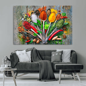 Spoonful of Spices Cooking Wall Art Canvas Print - Vibrant