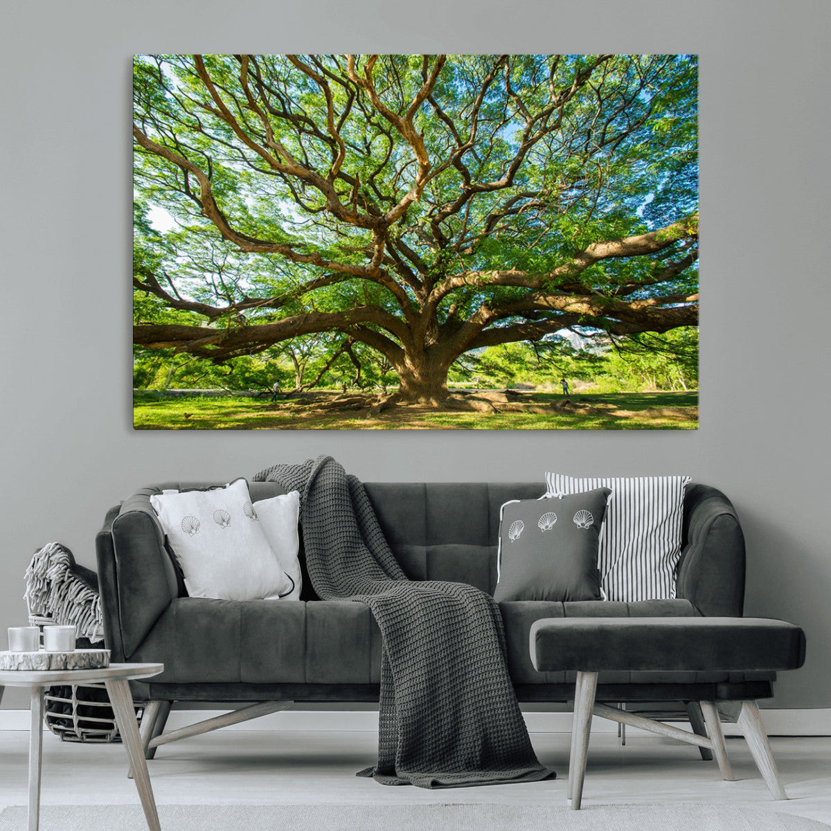 Majestic Oak Tree Wall Art – Serene Nature Canvas Print with