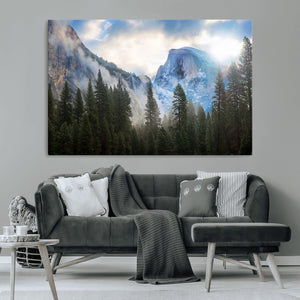 Half Dome Yosemite Calinia Wall Art Canvas Print El Capitan