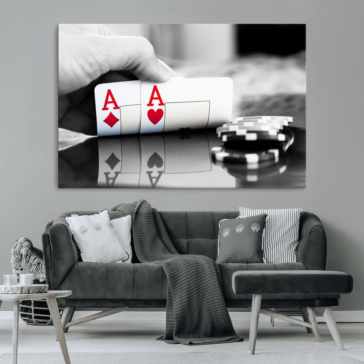 Aces Poker Art Poker Game Wall Art Canvas Print