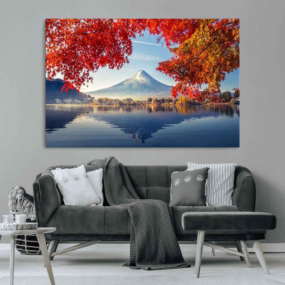 Mount Fuji Canvas Wall Art Japan Autumn Mountain Canvas