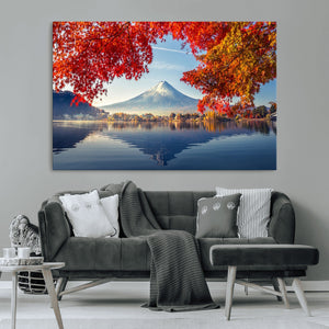 Mount Fuji Canvas Wall Art Japan Autumn Mountain Canvas