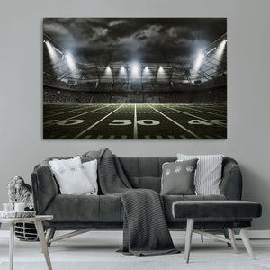 American Football Stadium Wall Art Canvas Print, Stadium