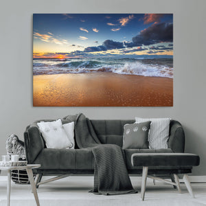 Beach Canvas Wall Art - Coastal Seascape Print for Living