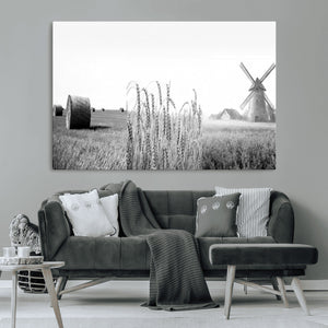 Vintage Farmhouse Black and White Triptych Wall Art – Giclee