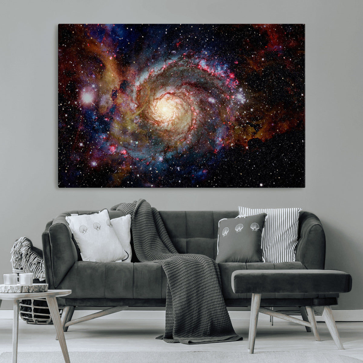 Nebula and Galaxies in Space Wall Art Canvas Print, Spiral