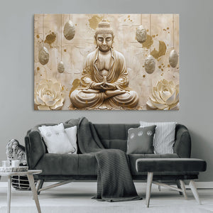 Serene Buddha Wall Art | Yoga Room Decor and Meditation Wall