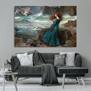 Miranda by the Shore Wall Art Canvas Print – Tempest Scene