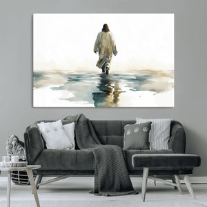 Abstract Jesus Wall Art Canvas Print, Christian Wall Art,