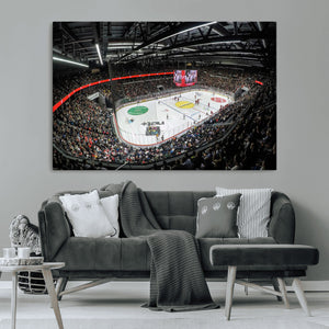 Vaudoise Lausanne Ice Hockey Arena Stadium Wall Art Canvas,