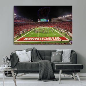 Wisconsin Badgers Football Team Print Canvas- Madison Camp