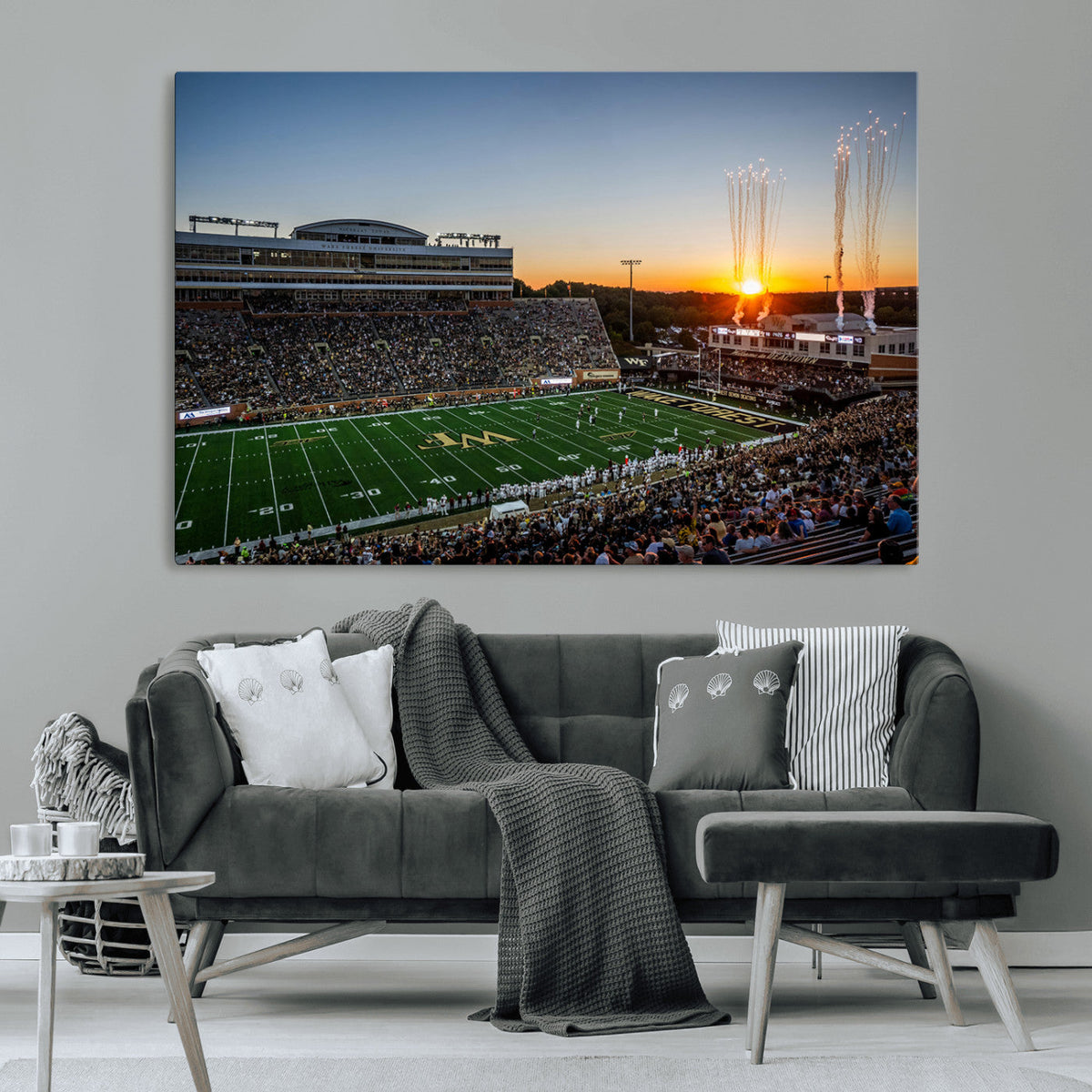 Demon Deacons Football Team Print Canvas- Winston-Salem