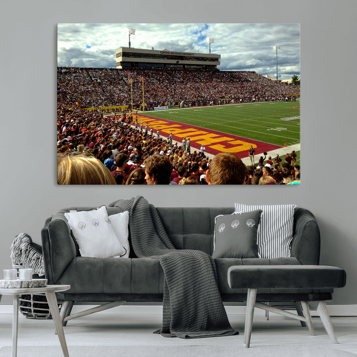 Central Michigan University Chippewas Football Team Print -
