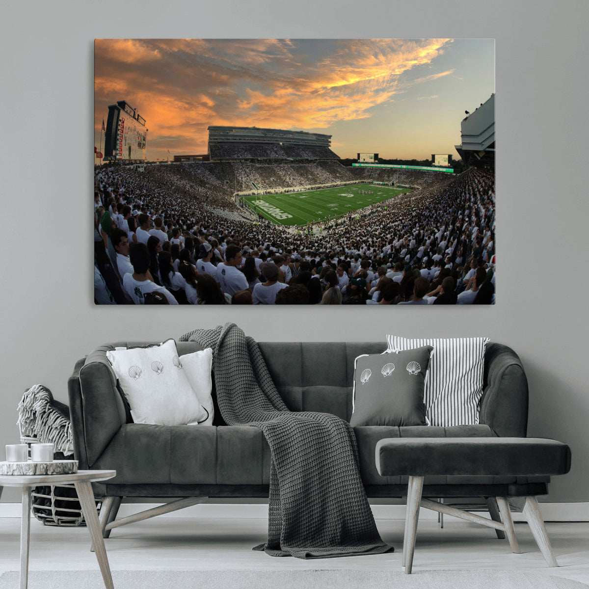 Michigan State Spartans Football Team Print - East Lansing