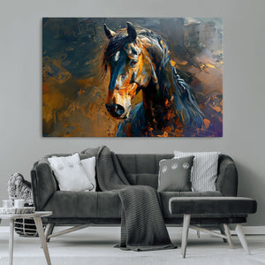 Abstract Horse Wall Art Canvas Print | Farmhouse Wall Decor