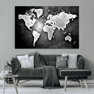 World Map Wall Art Canvas Print – Framed Wall Art for