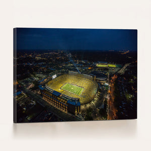 Michigan Stadium Night Game Wall Art – Sports Arena Aerial