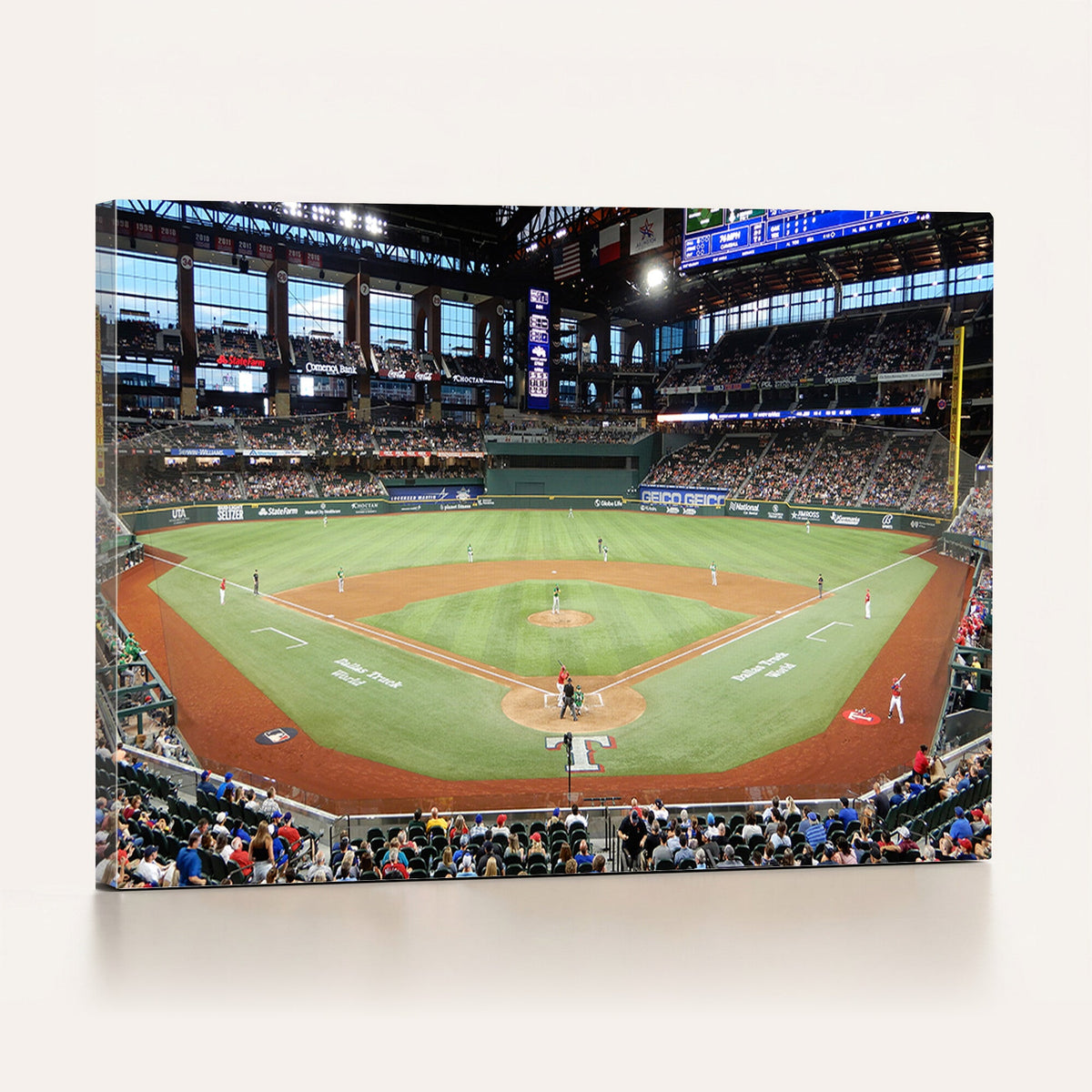Texas Rangers Baseball Team Print - Arlington Globe Life