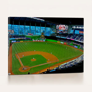 Miami Marlins Baseball Team Print - Miami LoanDepot Park