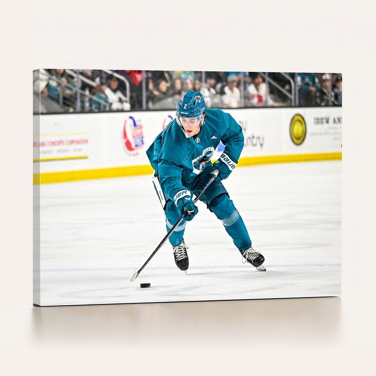 San Jose Sharks Ice Hockey Player Wall Art Canvas Print