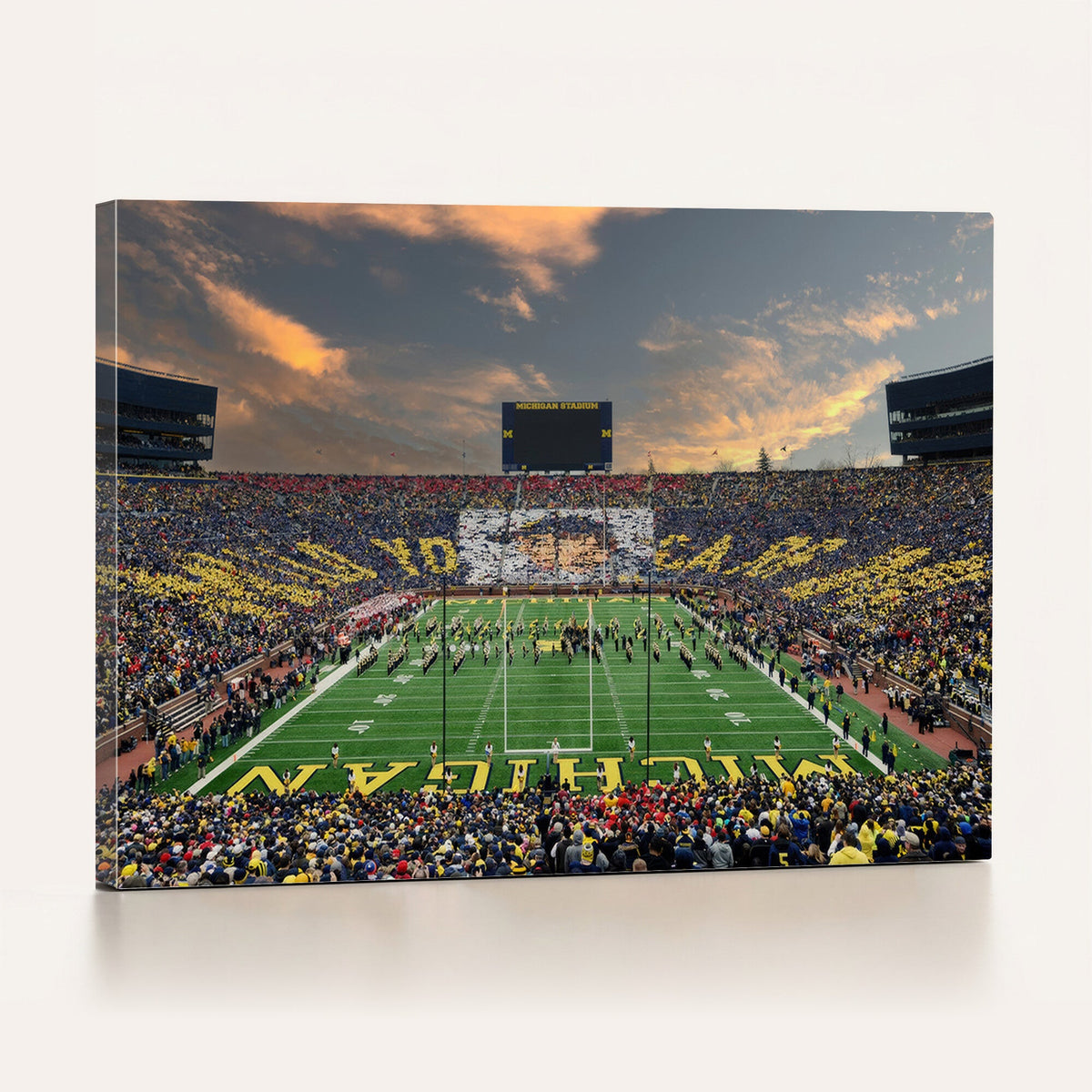 University of Michigan Wolverines Print Canvas, Football