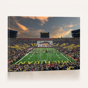 University of Michigan Wolverines Print Canvas, Football