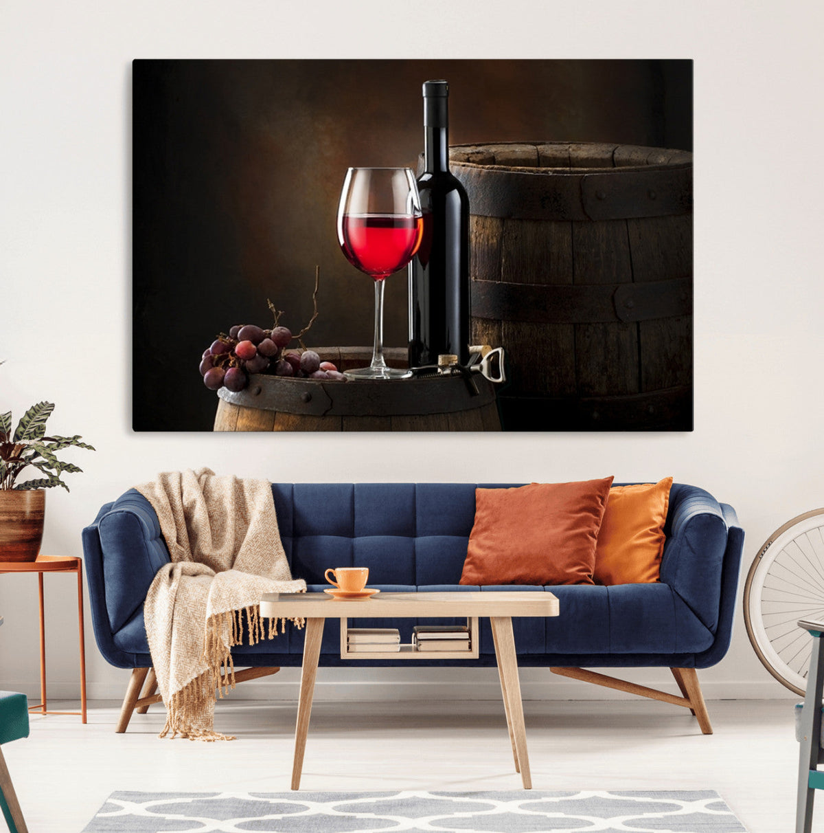 Red Wine and Bottle Canvas Print