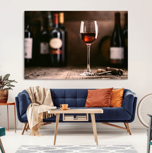 Red Wine and Bottle Canvas Print