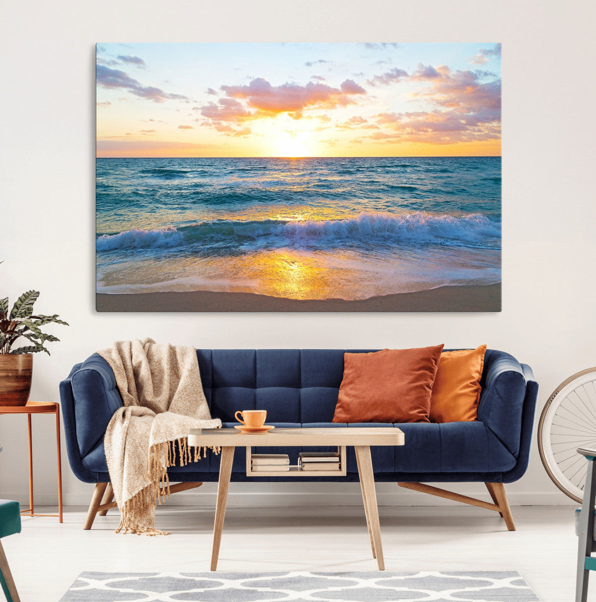 Coastal Wall Art - Vintage World Map Canvas Print with