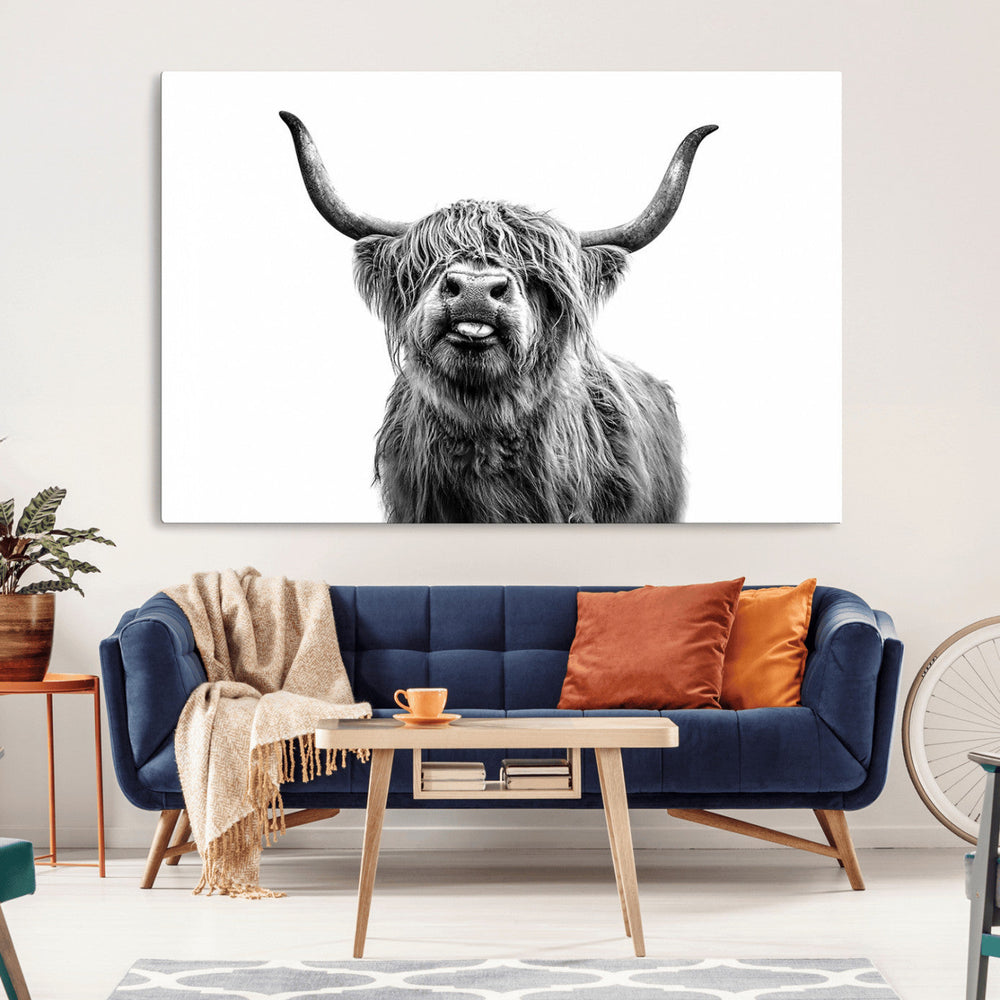 Fanny Scottish Highland Cow Cattle Art Print Farmhouse Wall