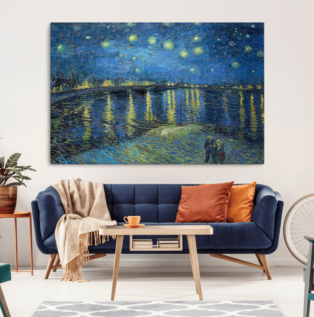 Vincent van Gogh Starry Night over the Rhone Abstract Wall