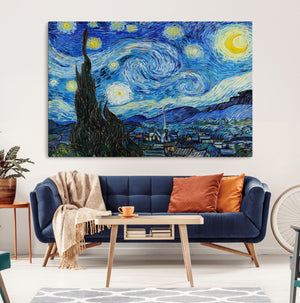 Vincent Van Gogh The Starry Night Abstract Wall Art Canvas