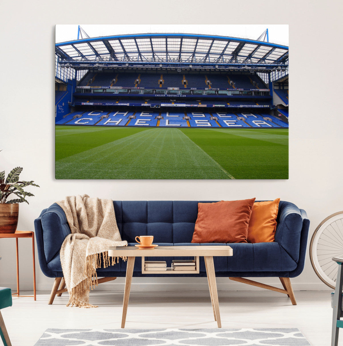 Chelsea FC Soccer Team Print - Stamford Bridge Stadium Wall